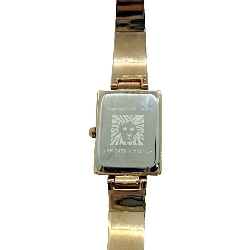 Anne Klein AK/2486 Women's Ladies Watch Rose Gold Bracelet Rectangle White Dial